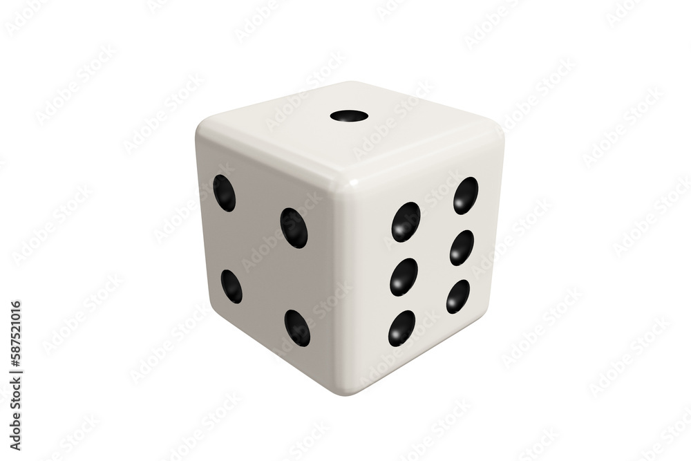 Computer graphic image of 3D dice Computer graphic image of 3D dice
