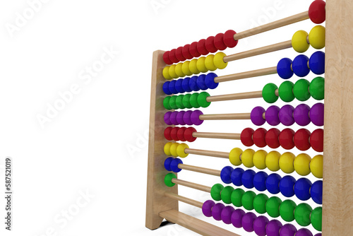 Digital composite image of toy abacus