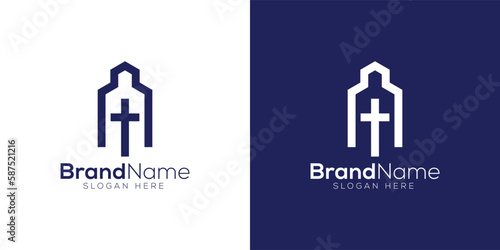 Obraz na płótnie Church logo design template free vector w salonie