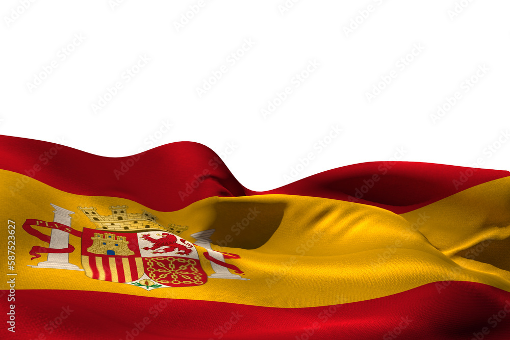 Naklejka premium Digitally generated spain flag rippling