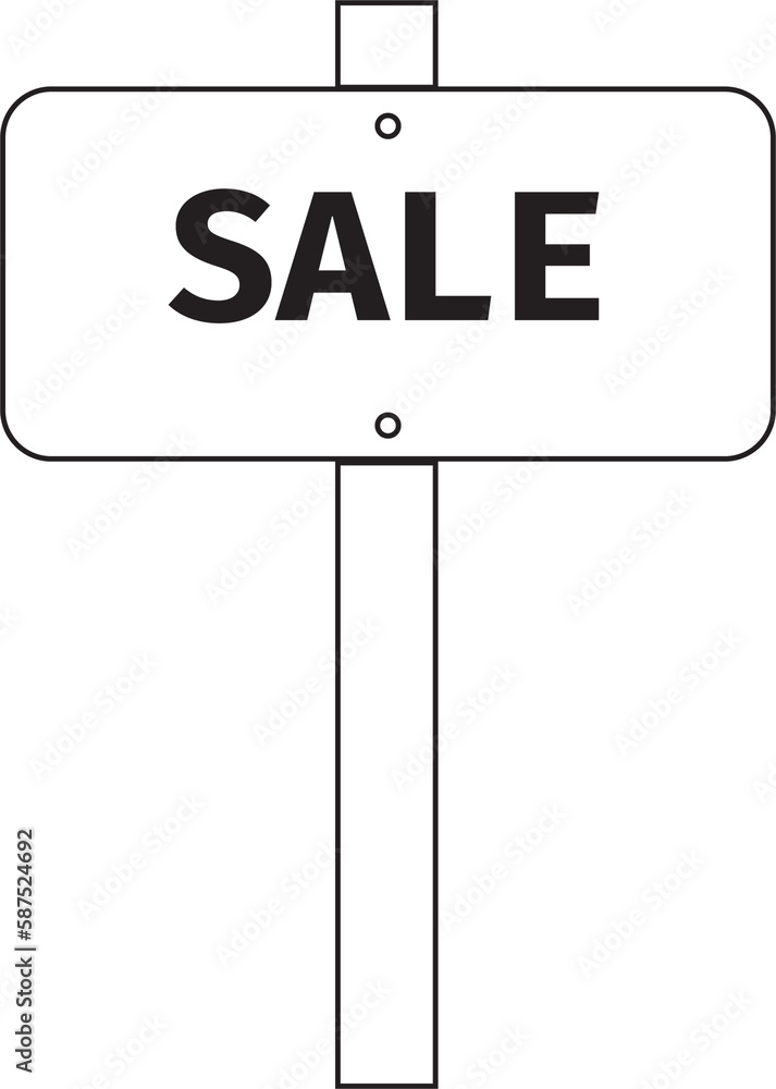 Digitally generated image of sale sign Digitally generated image of sale sign