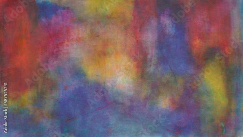 Colorful abstract background with scratches. Artistic grunge ground.