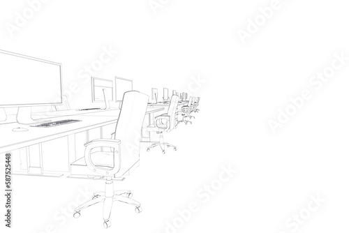 Draw of an open space 