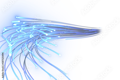 Digitally composite image of fiber optics photo
