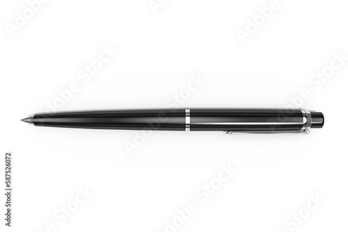 Composite image of black ballpoint pen 