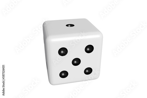 Computer generated image of 3D dice