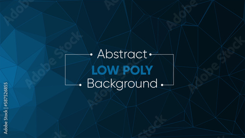 Blue theme abstract low poly background