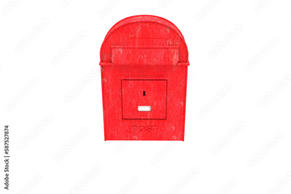 Digitally generated image of red letterbox Digitally generated image of red letterbox