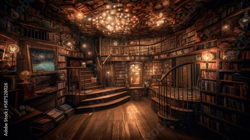 A Magical Library for Book Lovers