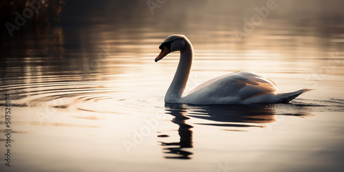 Gentle Swan in a Sea of Calm