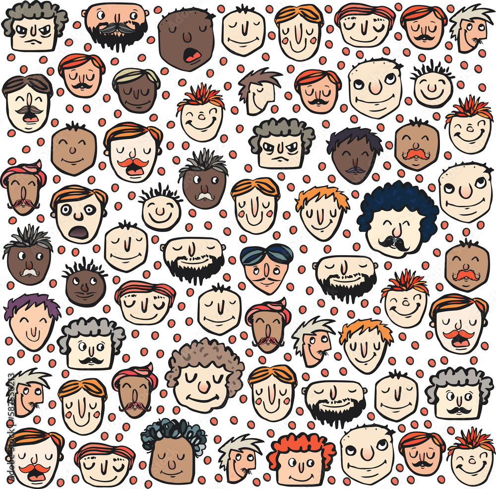 Digital composite image of multiethnic people arranged in square shape Digital composite image of multiethnic people arranged in square shape