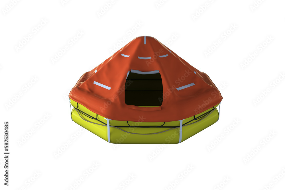 Naklejka premium Inflatable tent against white background