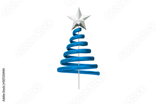 Blue christmas tree spiral design