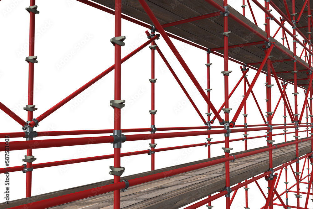 Fototapeta premium 3d image of construction scaffolding