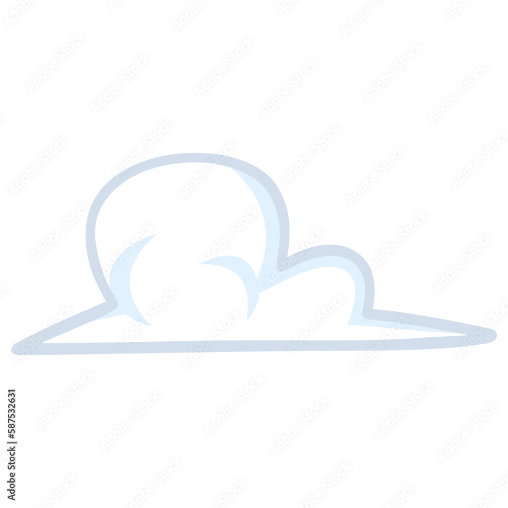 Cloud Fluffy Soft Cartoon Icon Line Drawing Vector illustration Cloud Fluffy Soft Cartoon Icon Line Drawing Vector illustration