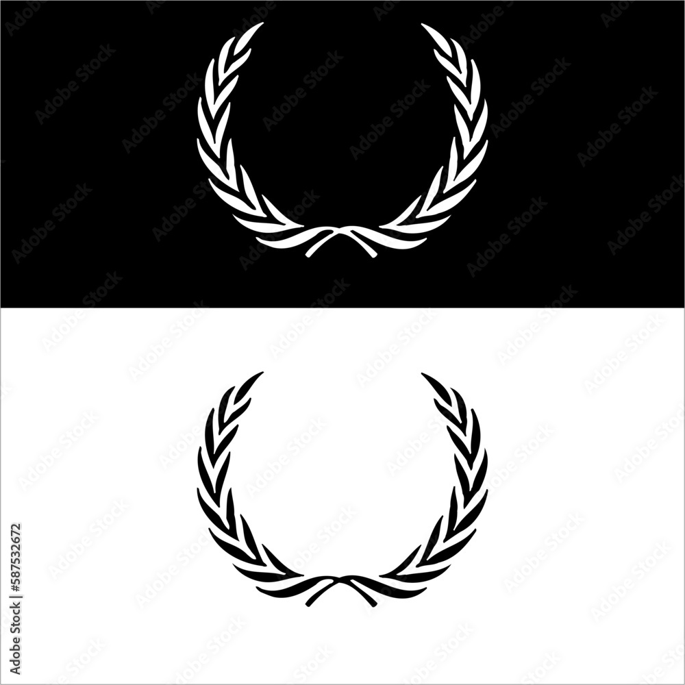 laurel wreath a clip art simple design , Abstract, logo, line logo, icon, vector design. symbol logo, concept for design. 