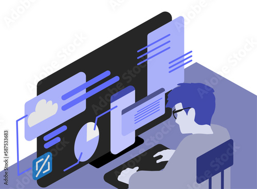 Programador, tecnología, software, código, desarrollo, ingeniero, informática, programación, lenguajes de programación, Computador,  ordenador, pantalla, teclado, mouse, escritorio, monitor, hardware