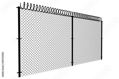 Illustration of chainlink fence
