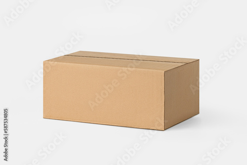 Cardboard box for delivery, parcels. On a light background © Marina Red