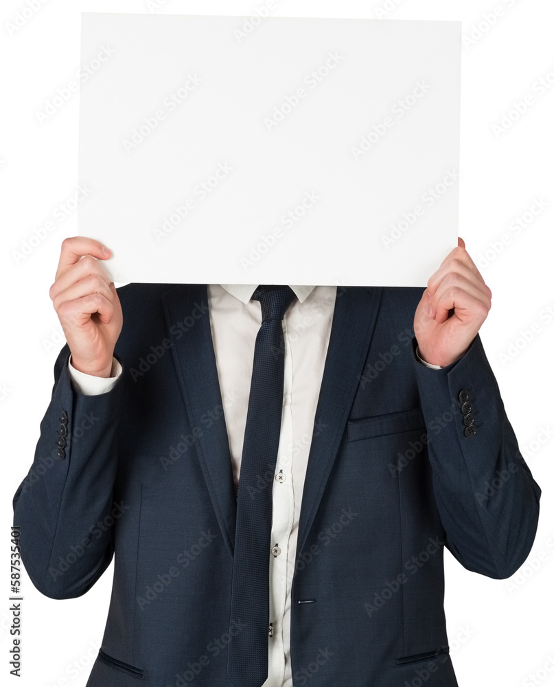 Businessman showing card to camera Businessman showing card to camera
