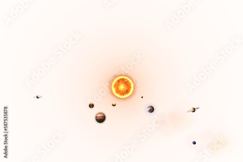 Graphic image of solar system