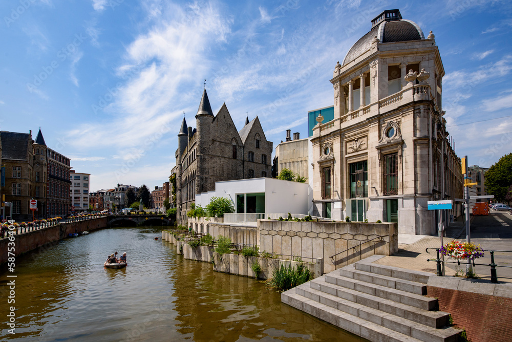 Ghent old town and canal, Belgium