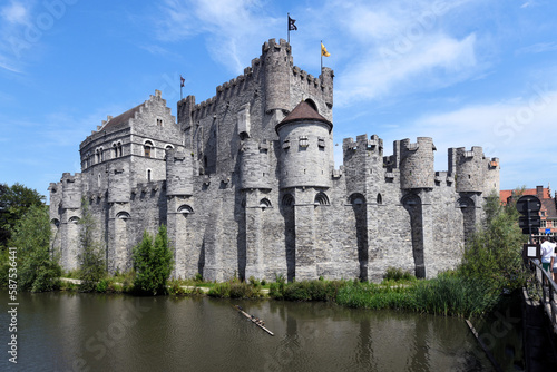 Gravensteen, medieval castle at Ghent, East Flanders in Belgium