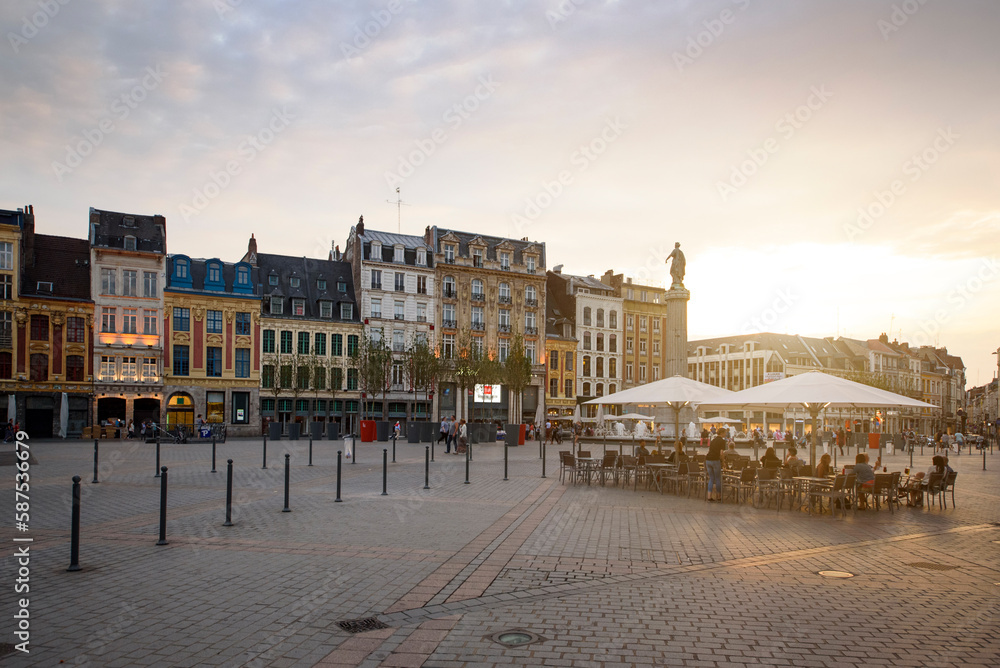 Fototapeta premium Lille, France, August 2015: City Center