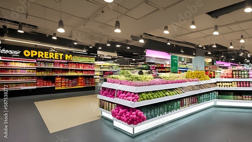generative AI supermarket hypermarket commercial interior design