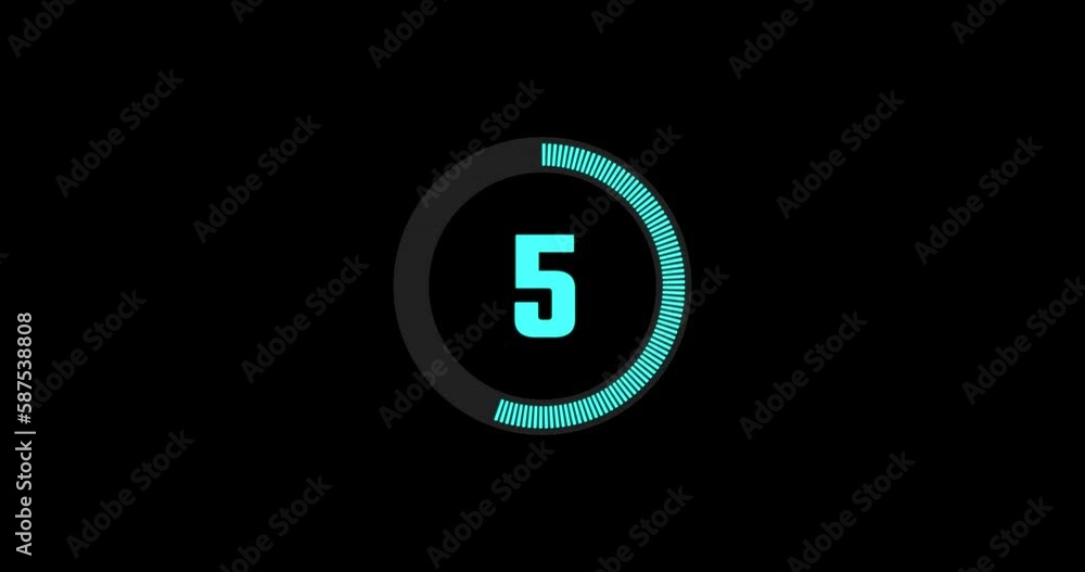 4K Video Countdown. Alpha channel 4K Video Countdown. Alpha channel