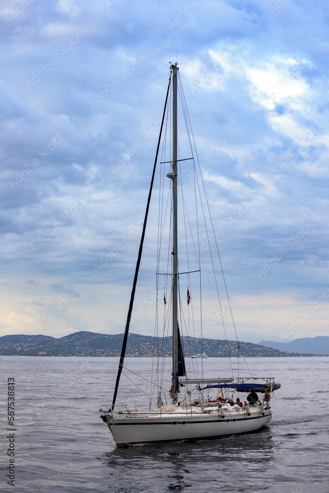 Sailing near Saint-Tropez, Côte d'Azur, France