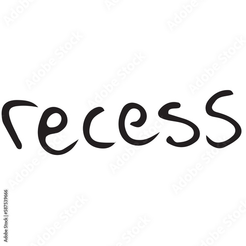 Digital image of recess text