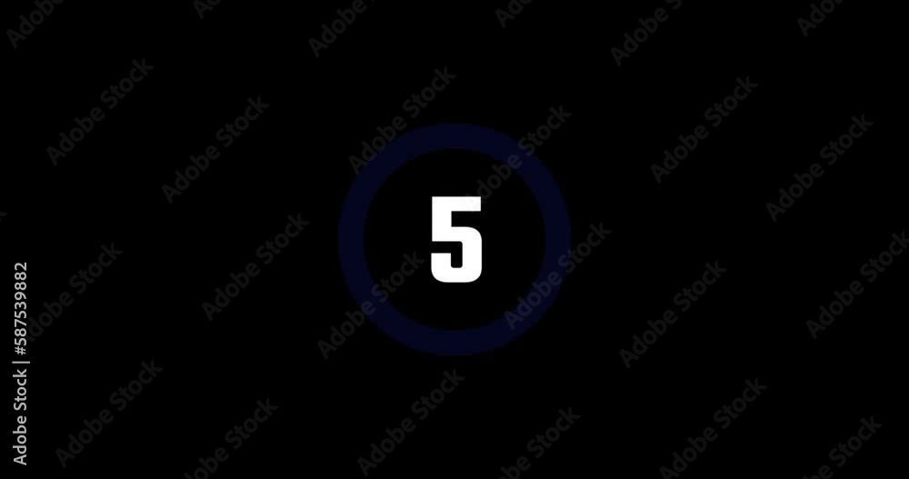 4K Video Countdown. Alpha channel 4K Video Countdown. Alpha channel