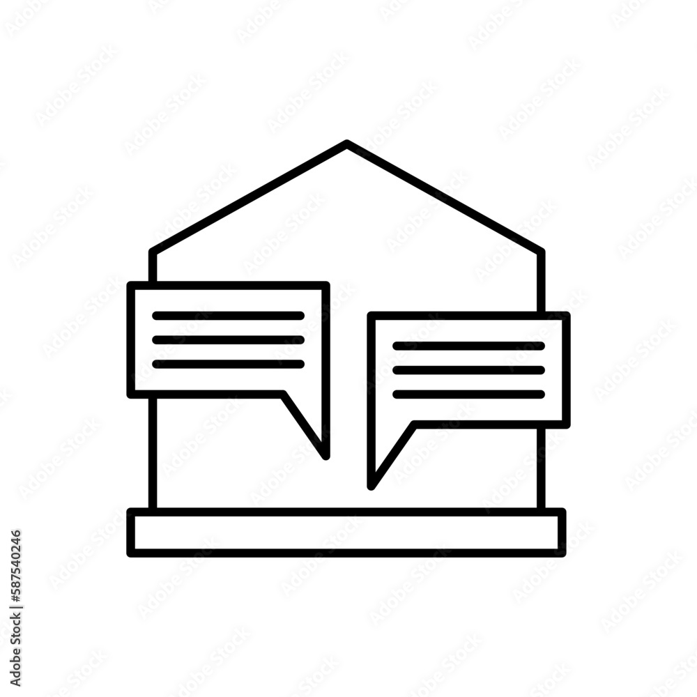 Language class line icon Language class line icon