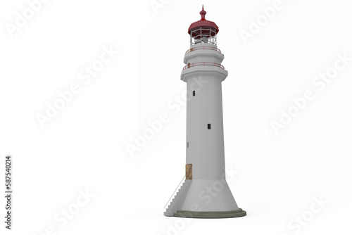Tall gray lighthouse 