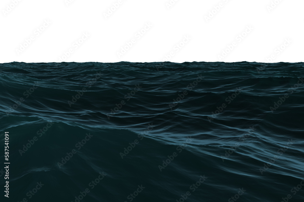 Naklejka premium Dark blue rough sea
