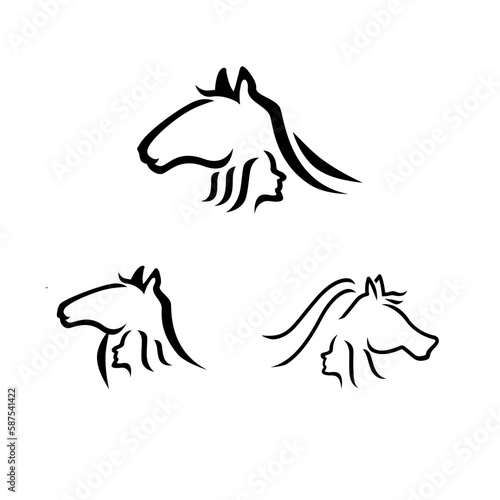 minimalist horse logo