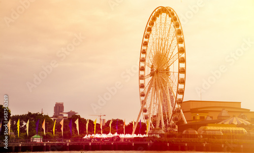 Canvas Print Ferris Wheel Bangkok Thailand
