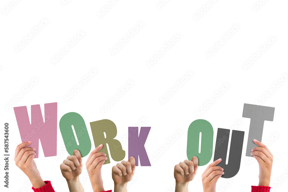 Fototapeta premium Hands holding up work out