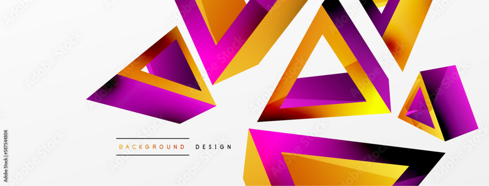 3d triangle abstract background. Basic shape technology or business concept composition. Trendy techno business template for wallpaper, banner, background or landing 3d triangle abstract background. Basic shape technology or business concept composition. Trendy techno business template for wallpaper, banner, background or landing