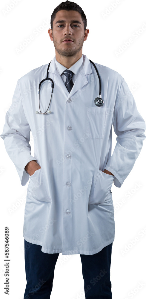 Doctor standing with hands in pocket Doctor standing with hands in pocket