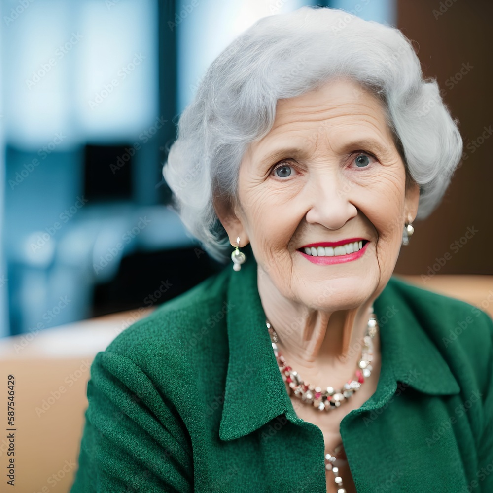 old lady woman working at the office, generative art by A.I. old lady woman working at the office, generative art by A.I.
