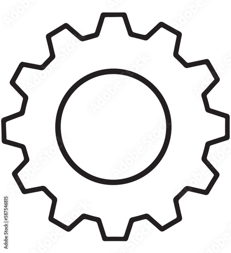 Gear over white background