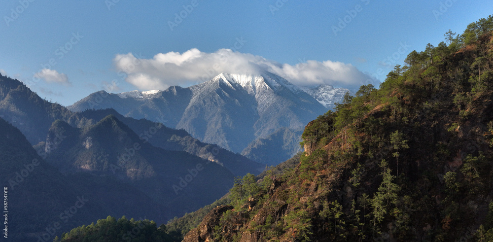 Wild mountains and forest in Yunnan, China