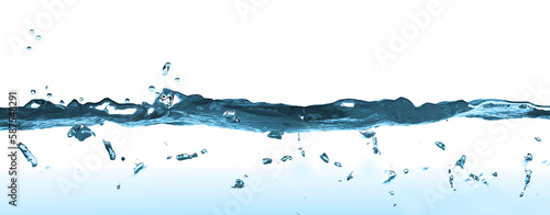 water splashes and waves on white background,3d rendering
