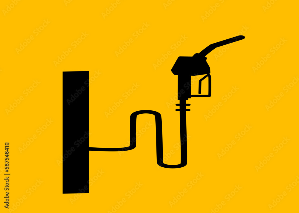 Fuel Pump . Fuel Pump icon .Petrol pump. Gas station, Fuel background.  flat design .Gasoline pump nozzle with drop.
