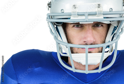 Portrait of stern American football player © vectorfusionart