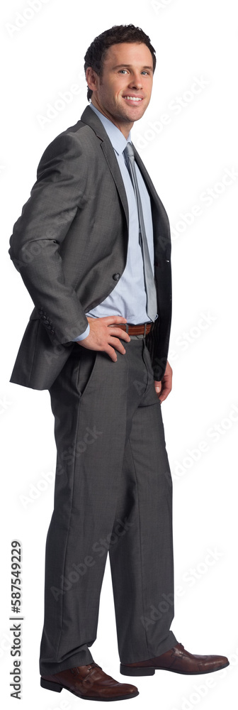 Smiling businessman with hand on hip Smiling businessman with hand on hip