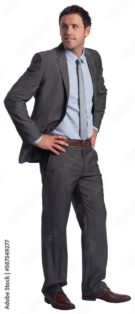 Smiling businessman with hands on hips Smiling businessman with hands on hips