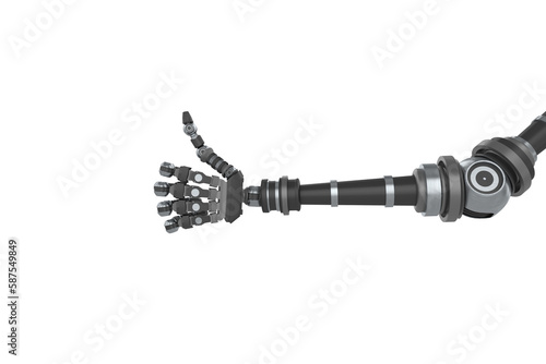 Digital image of robotic hand showing thumbs up